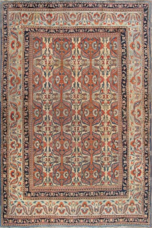 Antique Dorokhsh Collection Beige Lamb's Wool Area Rug-12' 6" X 18' 3"