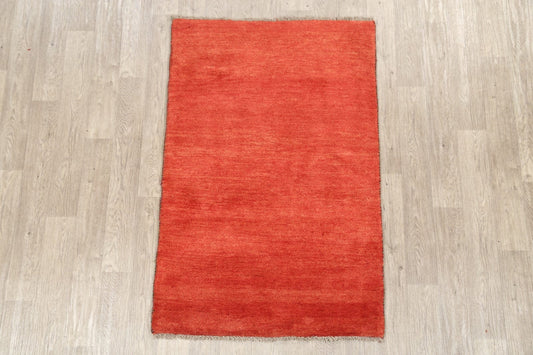 Solid Gabbeh Shiraz Persian Area Rug 4x5