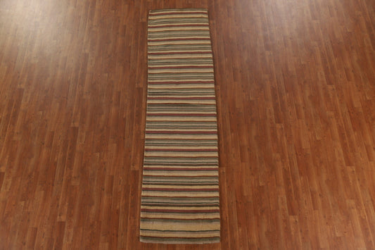Striped Gabbeh Oriental Runner Rug 2x10
