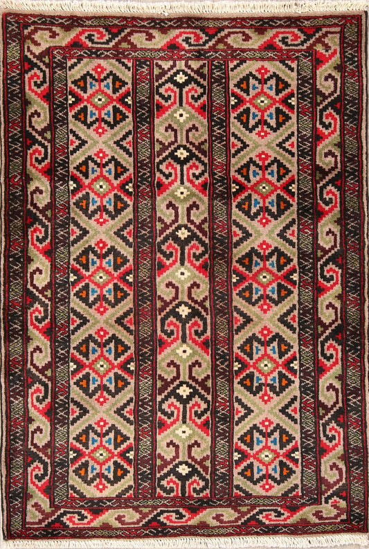 3x4 Turkoman Persian Area Rug