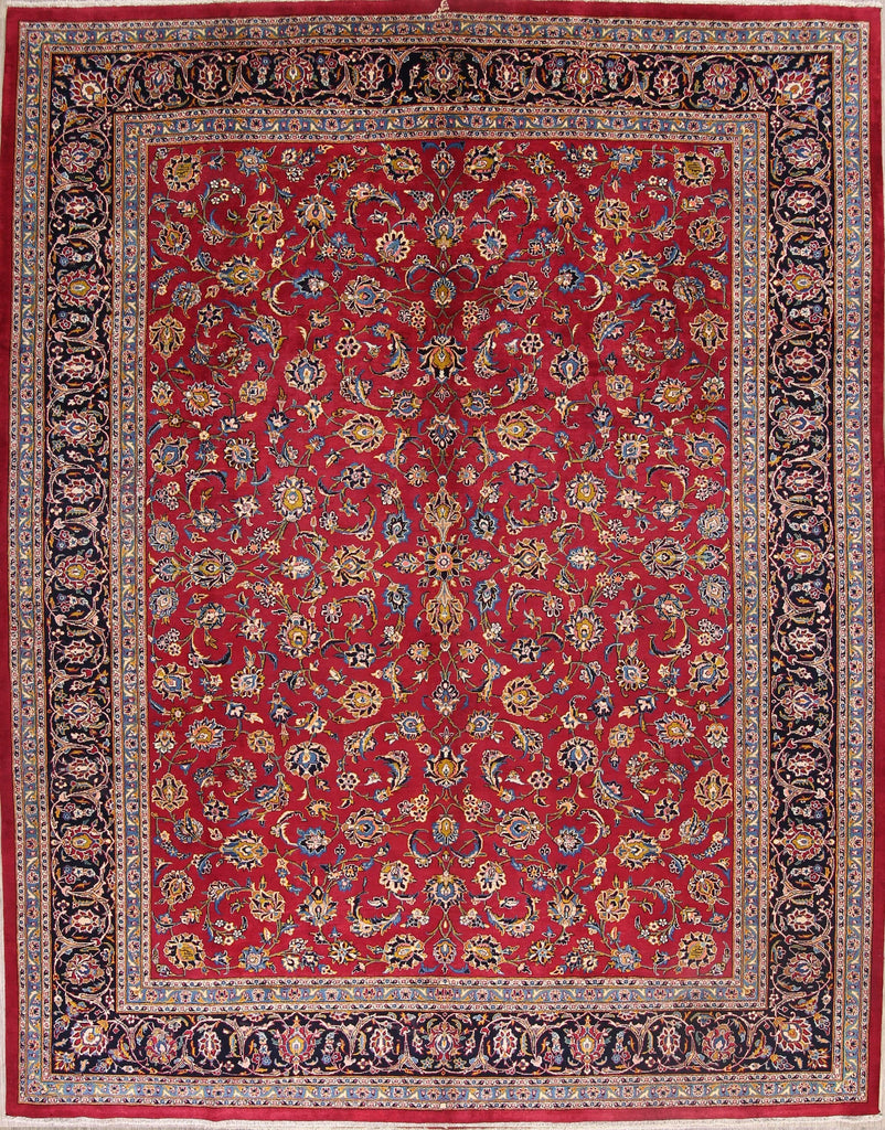 Floral 10x13  Kashan Persian Area Rug