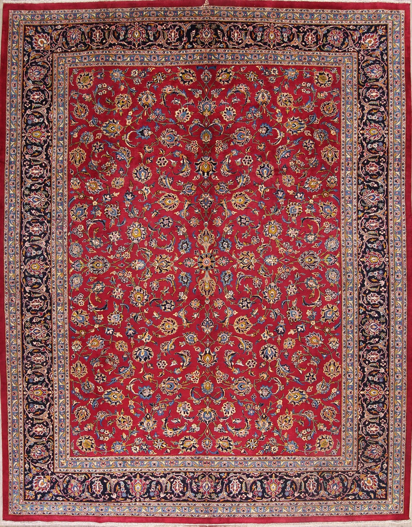 Floral 10x13  Kashan Persian Area Rug