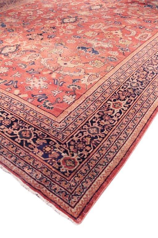 Antique Sultanabad Collection Rust Lamb's Wool Area Rug-13' 4" X 19' 4"