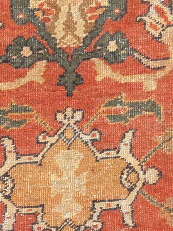 Antique Sultanabad Collection Rust Lamb's Wool Area Rug-13' 4" X 19' 4"