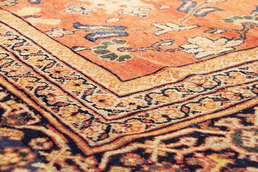 Antique Sultanabad Collection Rust Lamb's Wool Area Rug-13' 4" X 19' 4"