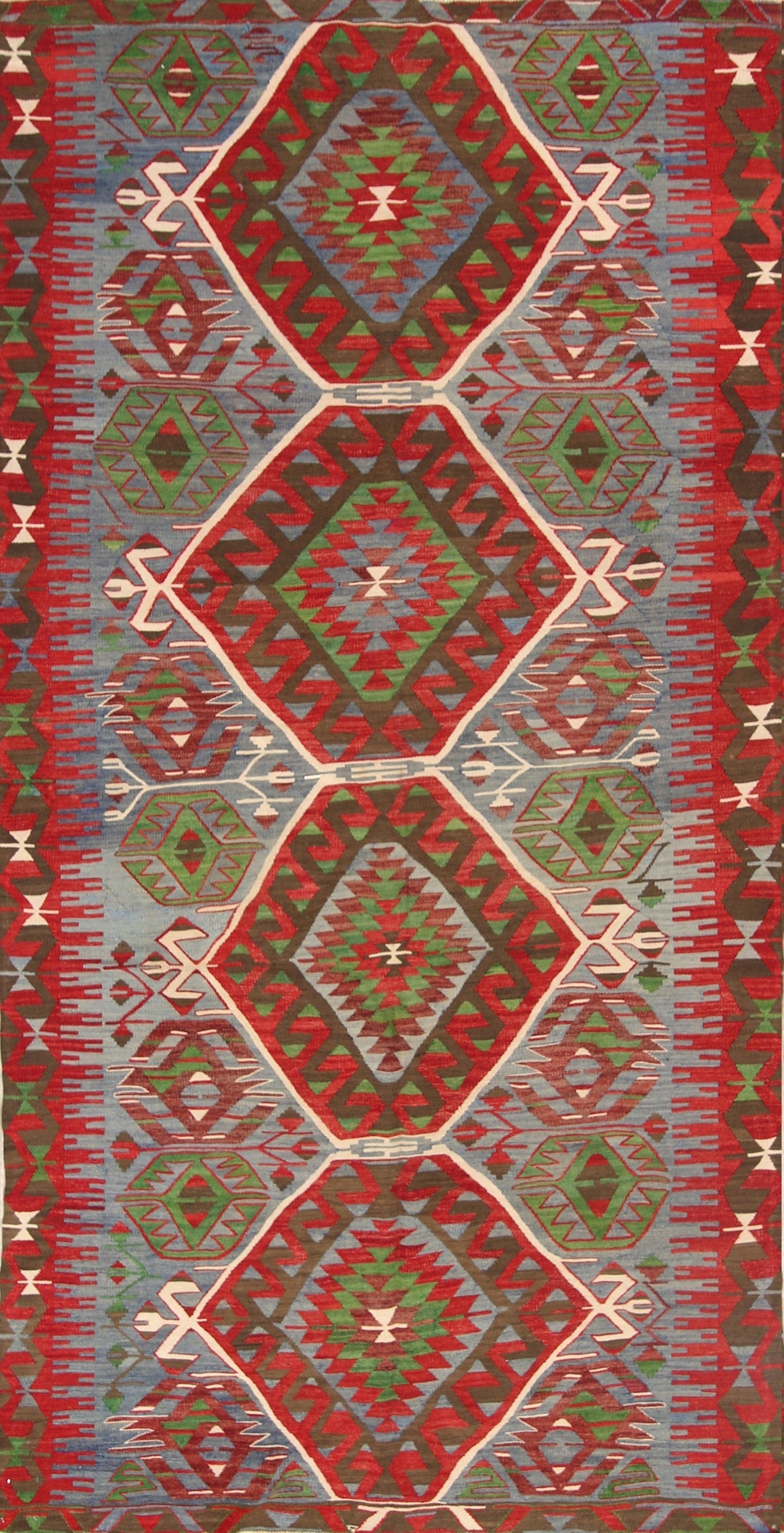 5x10 Kilim Vegetable Dye Russian Oriental Area Rug