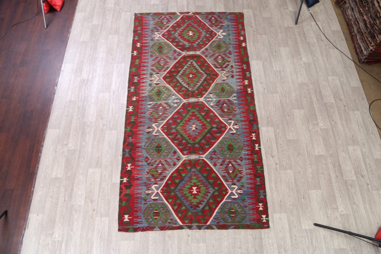 5x10 Kilim Vegetable Dye Russian Oriental Area Rug