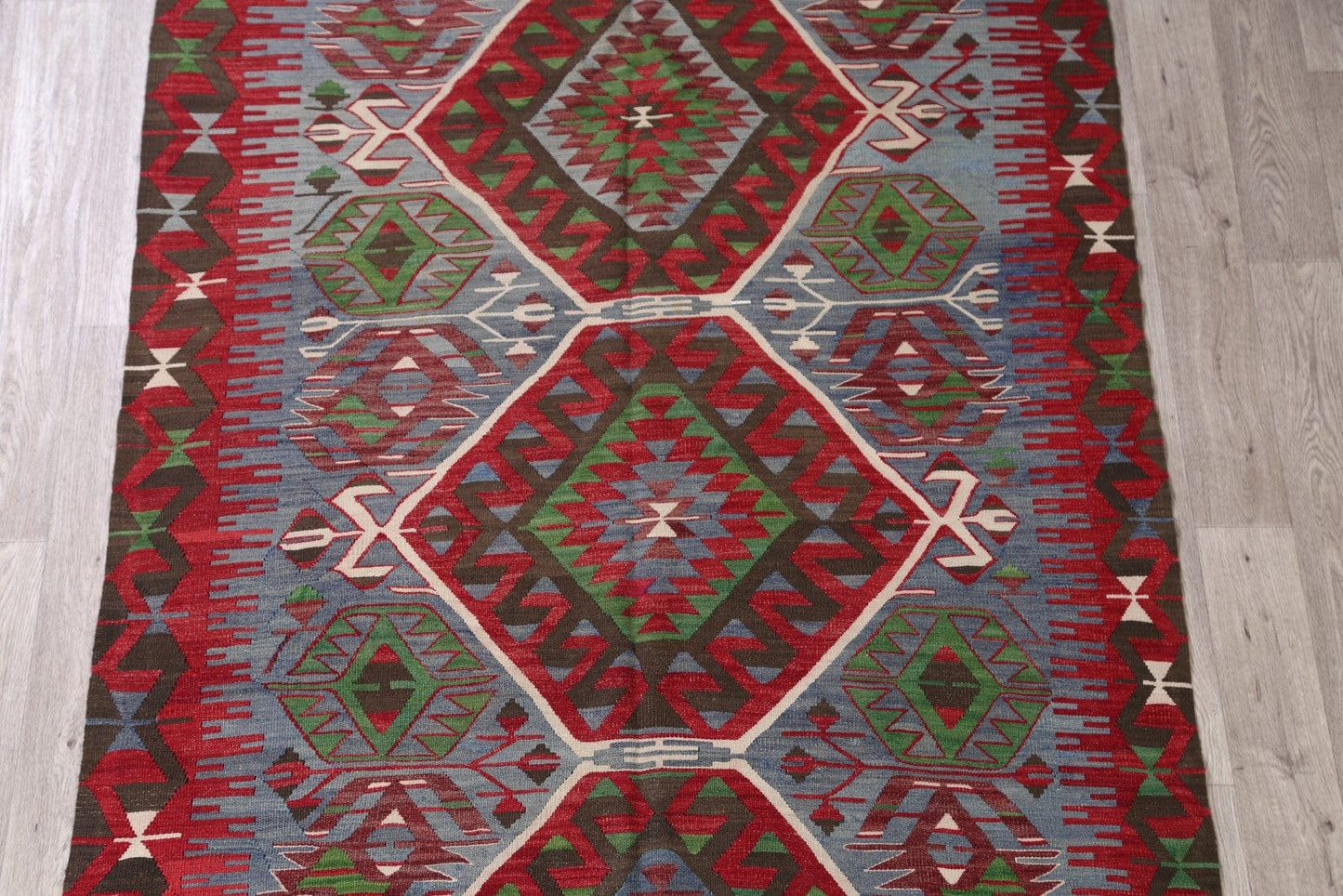 5x10 Kilim Vegetable Dye Russian Oriental Area Rug