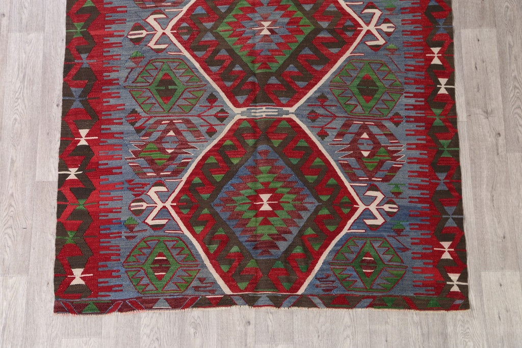 5x10 Kilim Vegetable Dye Russian Oriental Area Rug