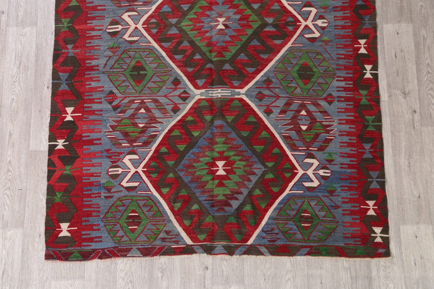 5x10 Kilim Vegetable Dye Russian Oriental Area Rug