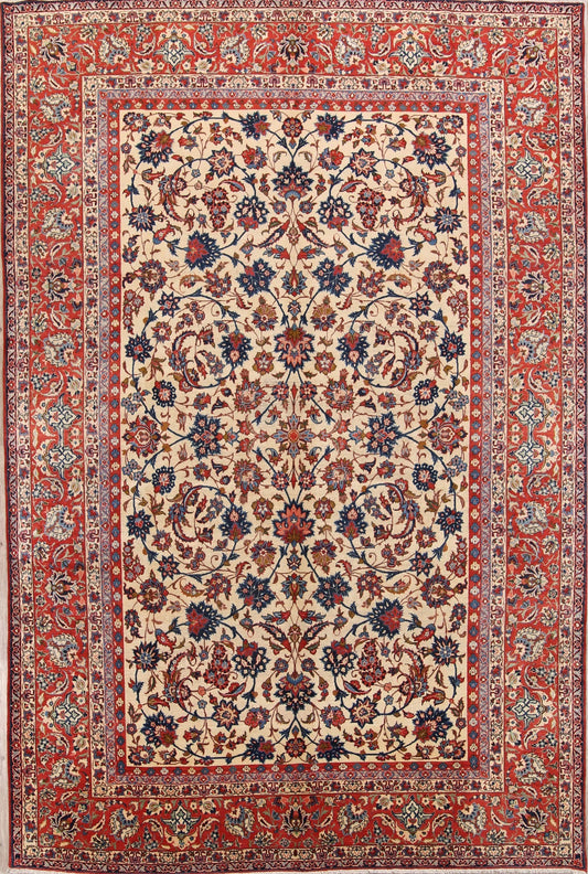 Floral 9x13 Isfahan Persian Area Rug