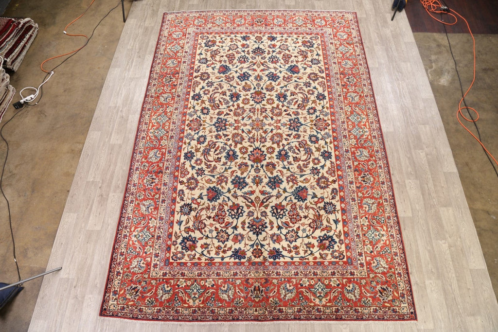 Floral 9x13 Isfahan Persian Area Rug