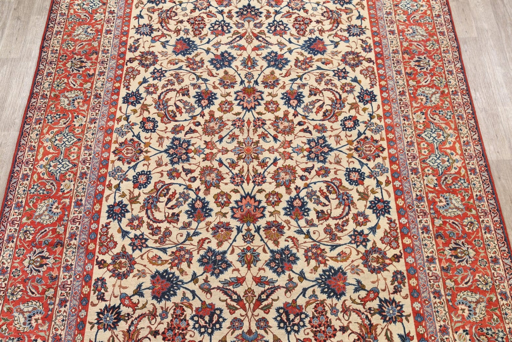 Floral 9x13 Isfahan Persian Area Rug