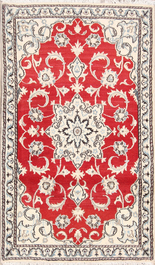 Floral Nain Isfahan Persian Area Rug 3x5