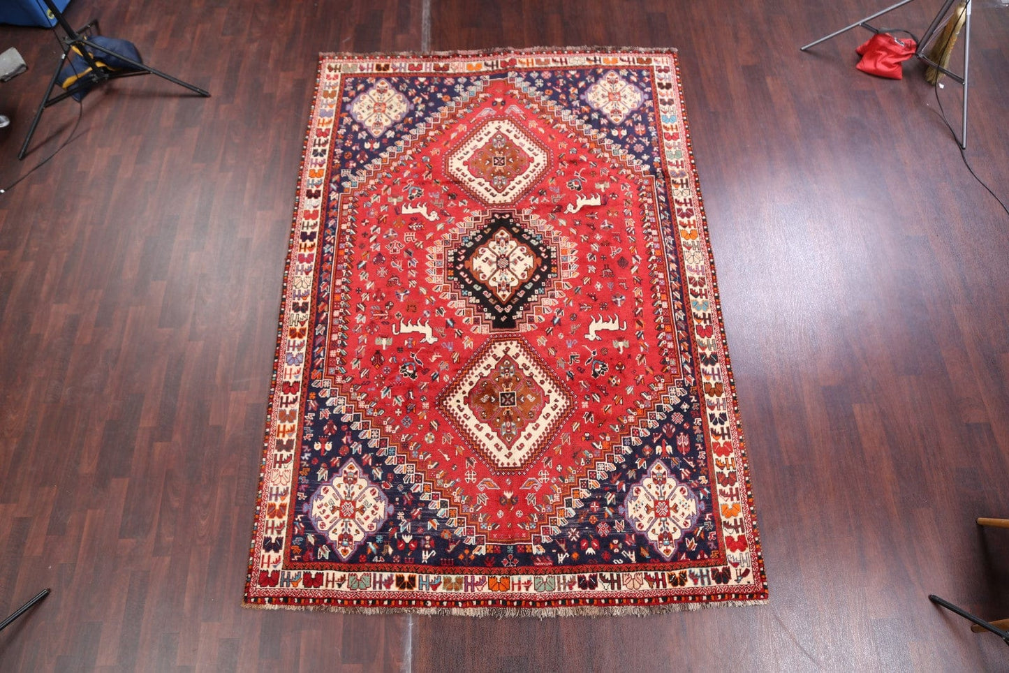 Tribal Geometric Shiraz Persian Area Rug 7x10