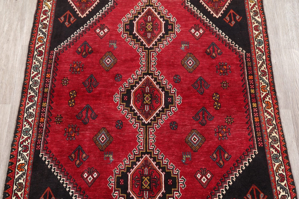 Geometric Tribal 4x6 Abadeh Shiraz Persian Area Rug