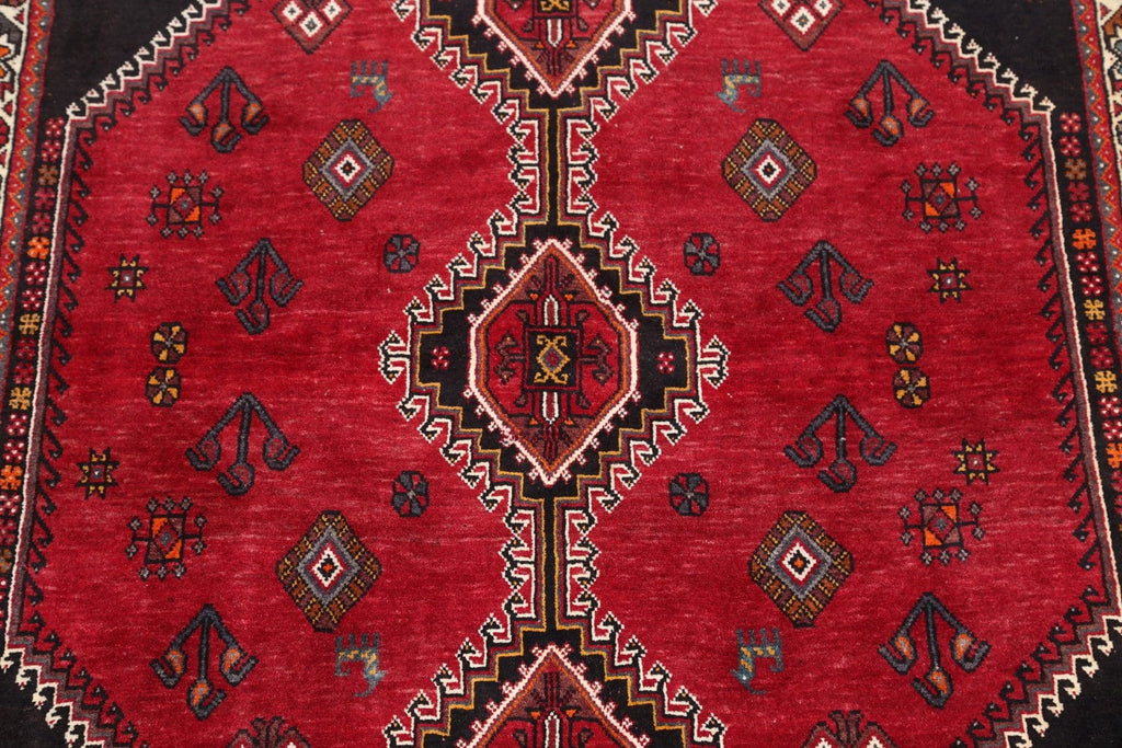 Geometric Tribal 4x6 Abadeh Shiraz Persian Area Rug