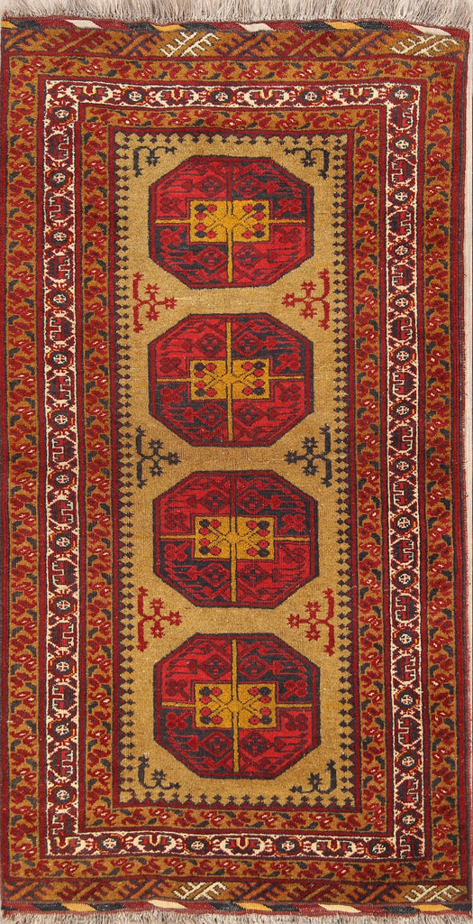 Geometric Balouch Afghan Oriental Area Rug 4x7