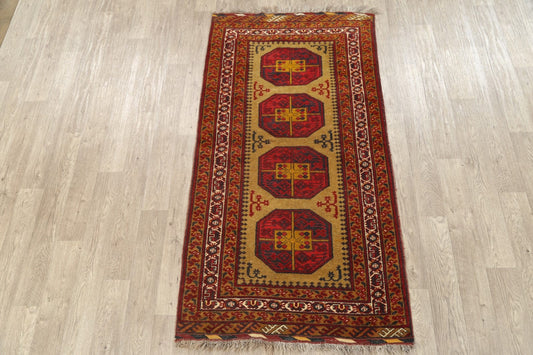 Geometric Balouch Afghan Oriental Area Rug 4x7