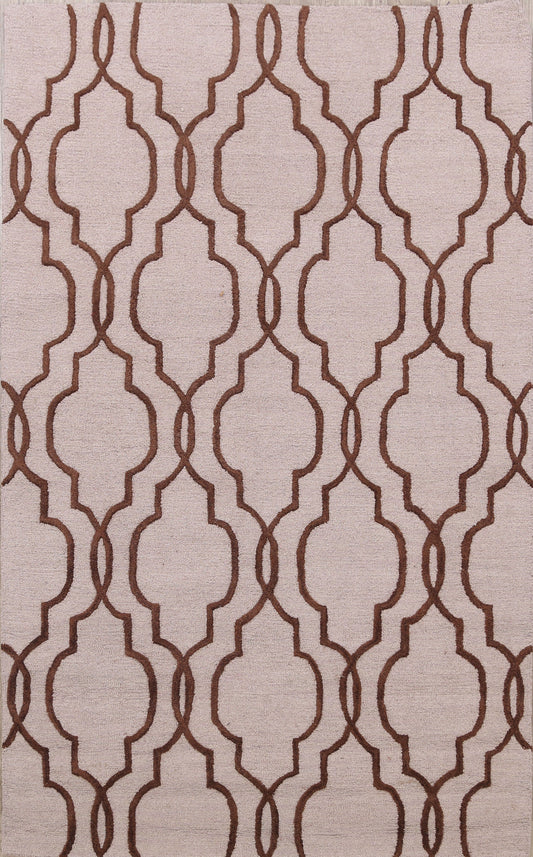 Geometric Trellis Hand-tufted Area Rug 5x8