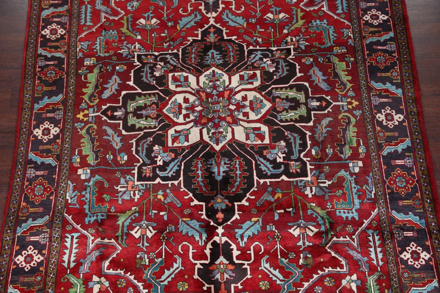 Geometric Heriz Serapi Persian Area Rug 7x11