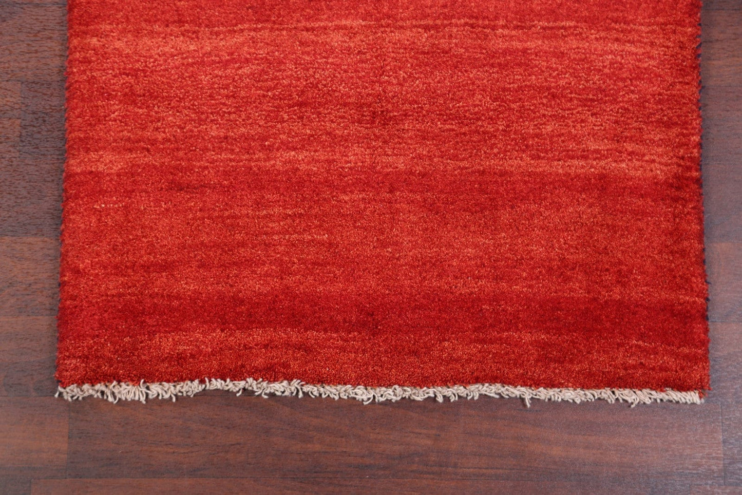 Solid Modern 3x5 Gabbeh Shiraz Persian Scarlet Wool Rug