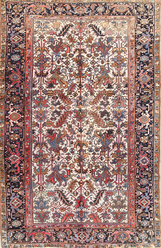 All-Over Heriz Persian Area Rug 6x10