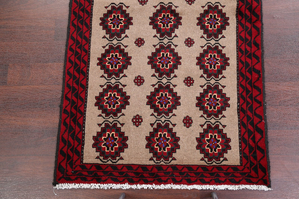 Geometric Tribal Camel 3x6 Balouch Persian Rug