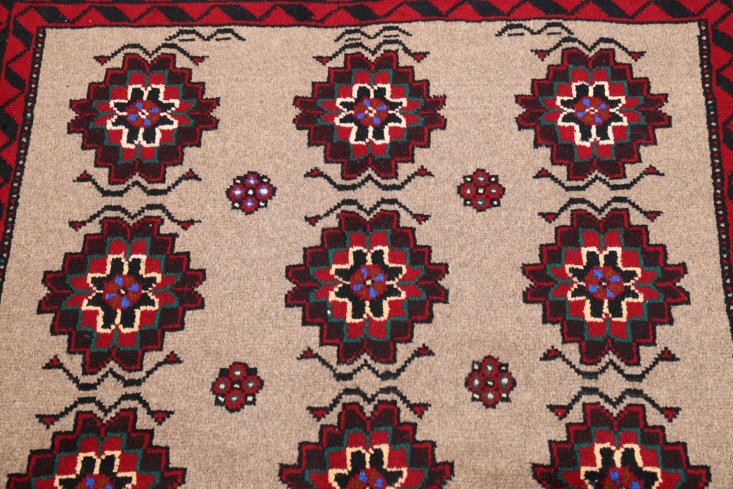 Geometric Tribal Camel 3x6 Balouch Persian Rug