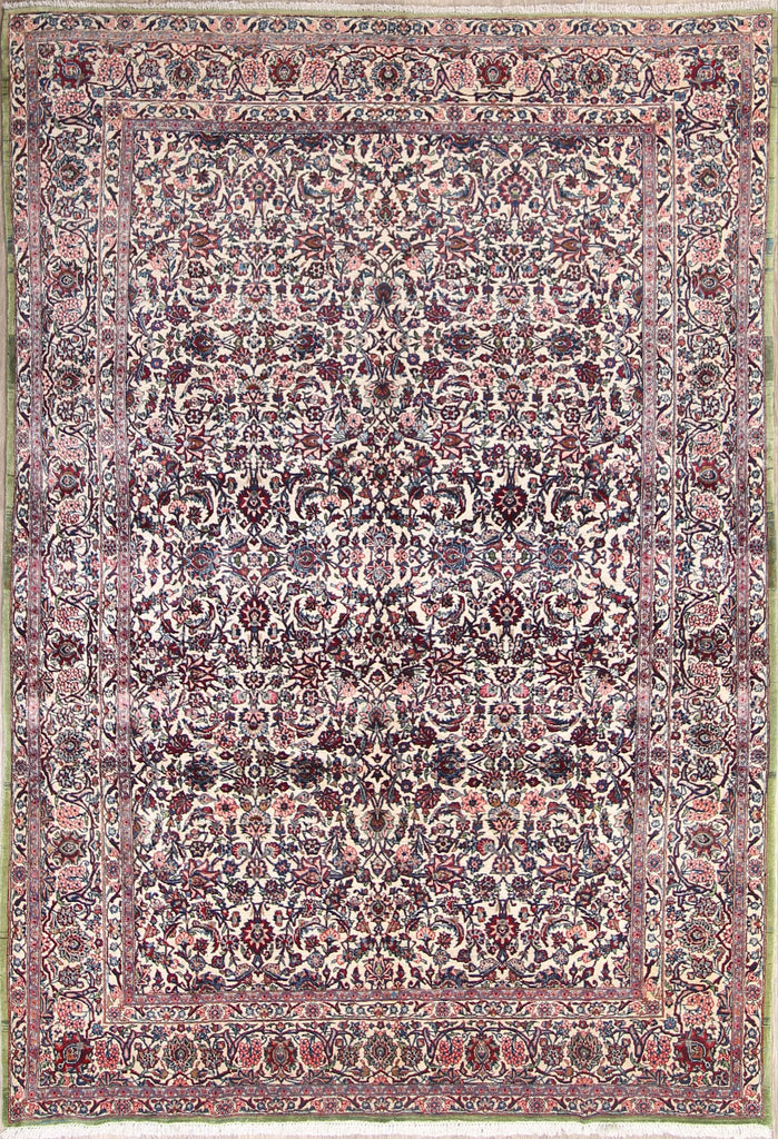 Antique Kerman Lavar Ravar Persian Area Rug 7x10