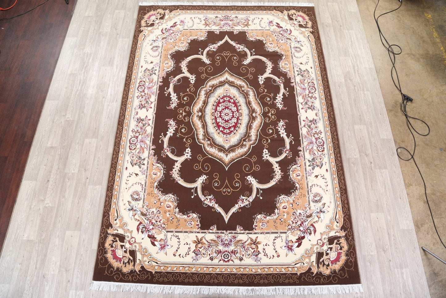 Soft Plush Brown Tabriz Persian Area Rug 8x12