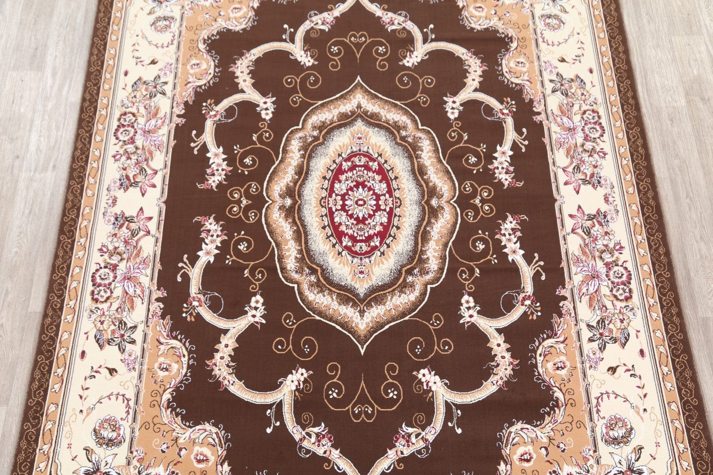 Soft Plush Brown Tabriz Persian Area Rug 8x12