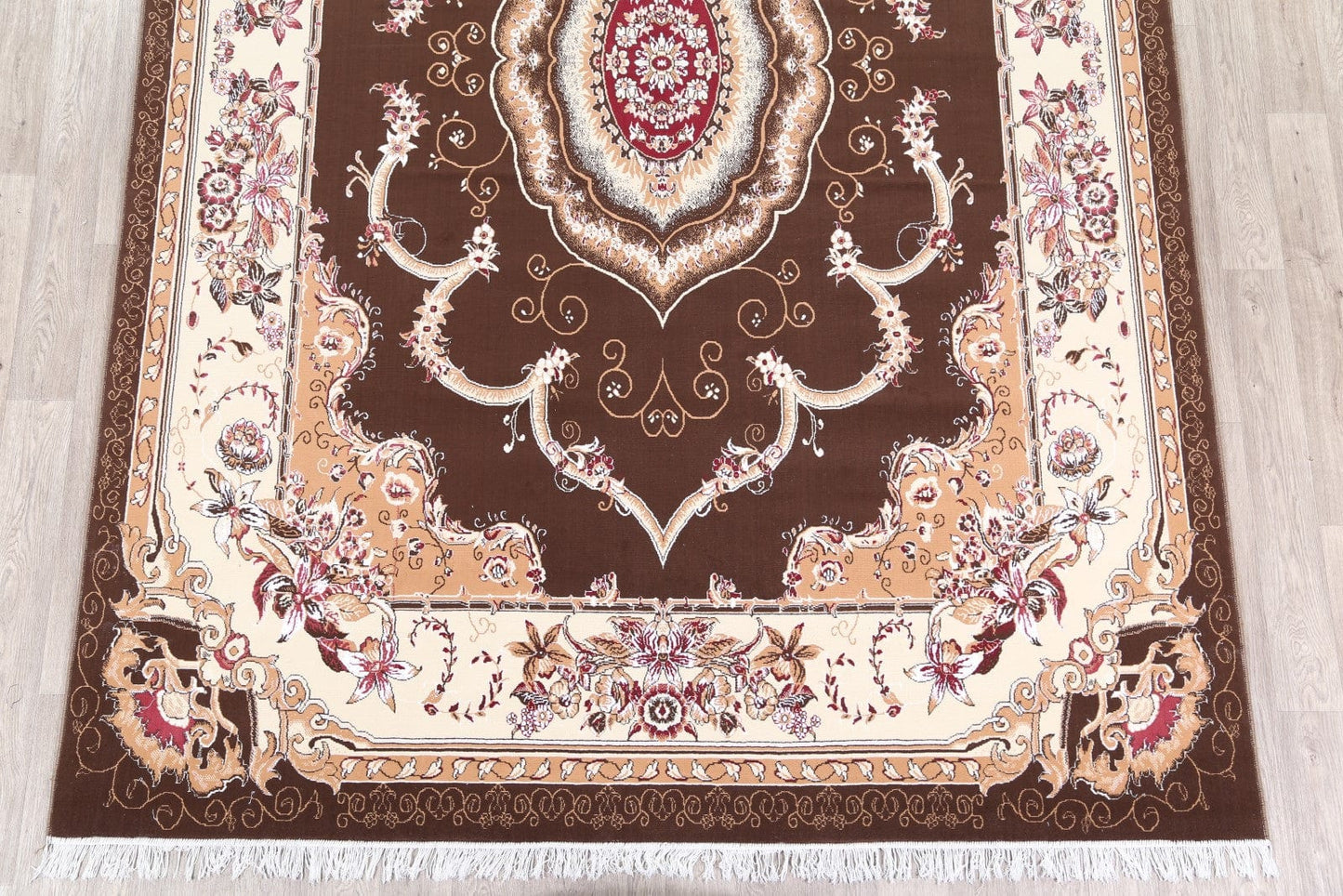 Soft Plush Brown Tabriz Persian Area Rug 8x12