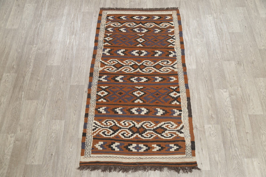 Geometric 3x6 Kilim Balouch Persian Rug Runner