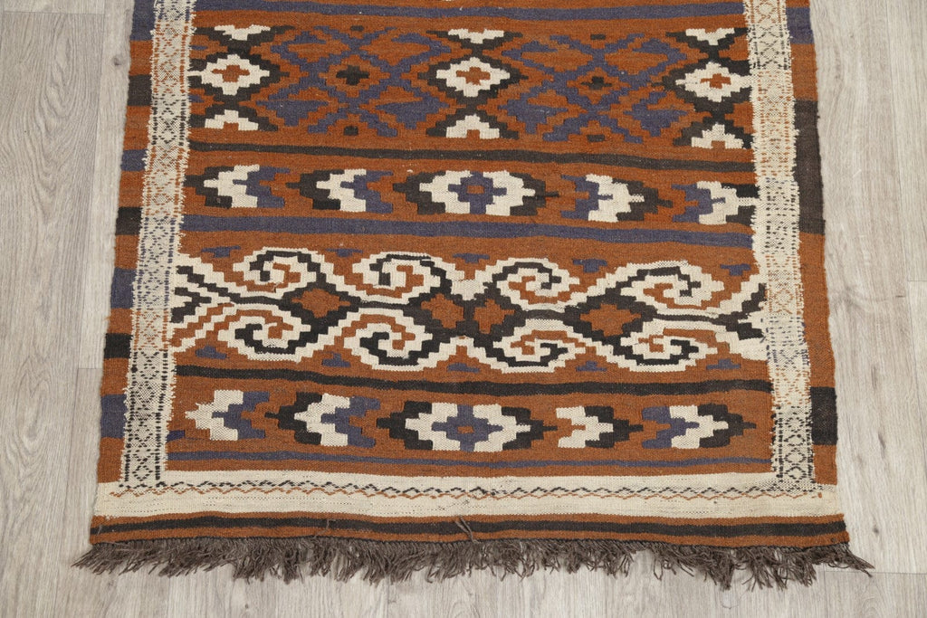 Geometric 3x6 Kilim Balouch Persian Rug Runner