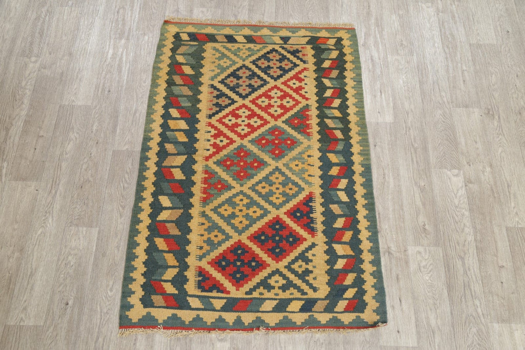 Geometric 3x5 Kilim Shiraz Persian Area Rug