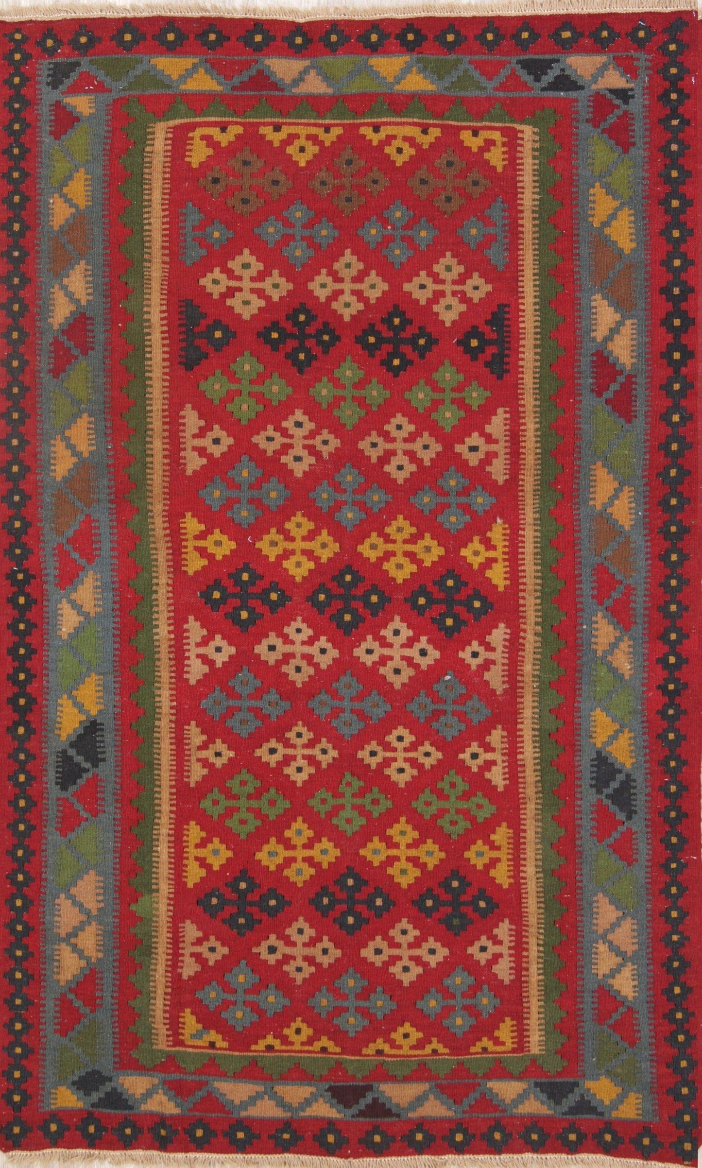 Geometric 4x6 Qashqai Kilim Persian Area Rug