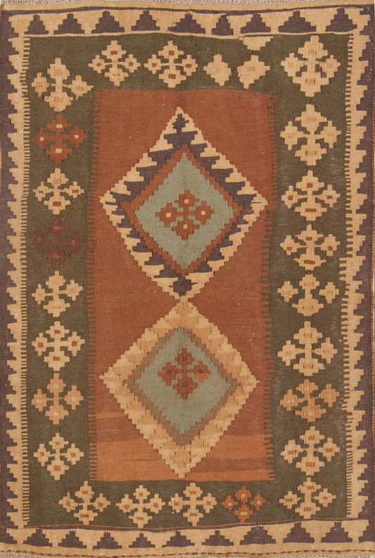 Geometric 4x6 Kilim Shiraz Persian Area Rug