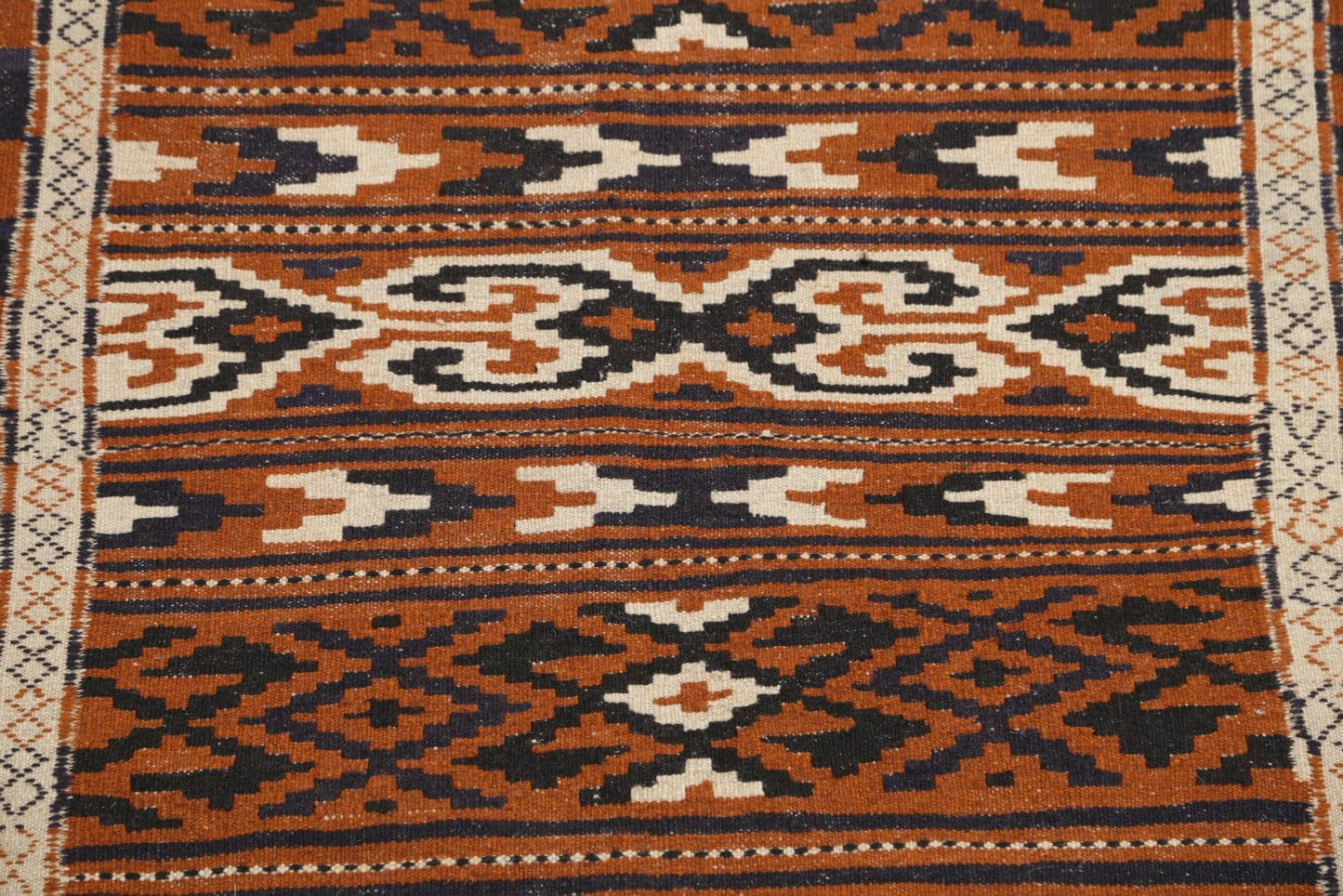 Geometric 3x6 Kilim Sumak Persian Rug Runner