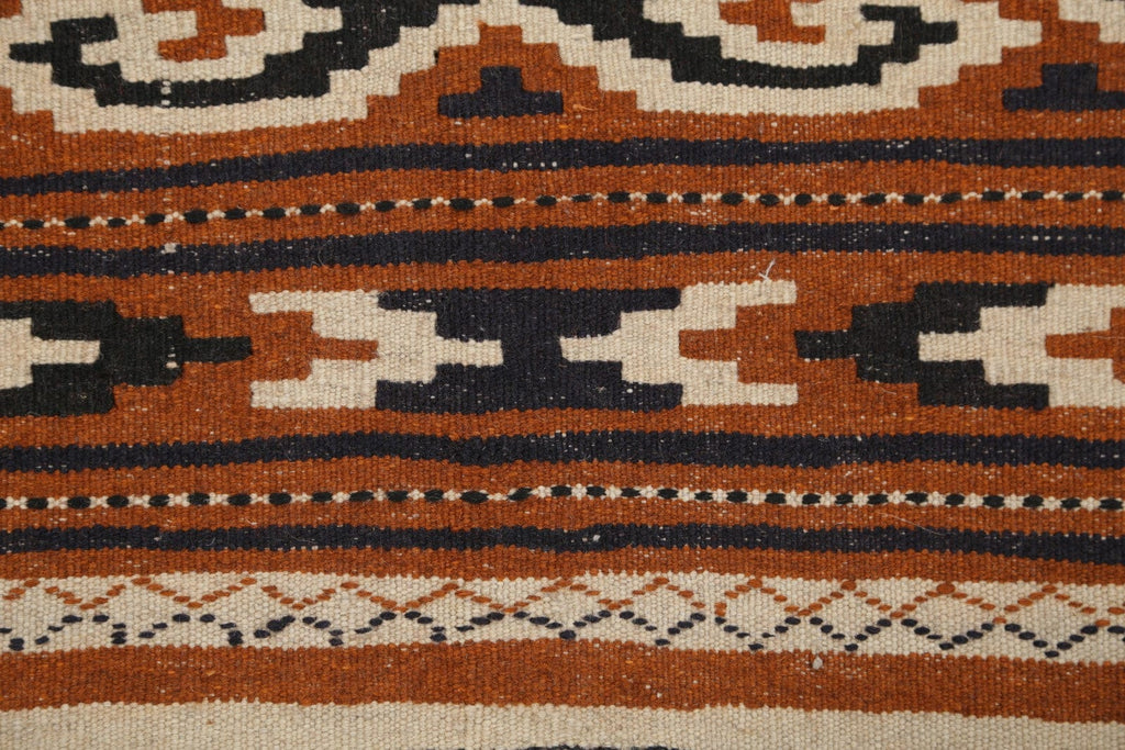 Geometric 3x6 Kilim Sumak Persian Rug Runner