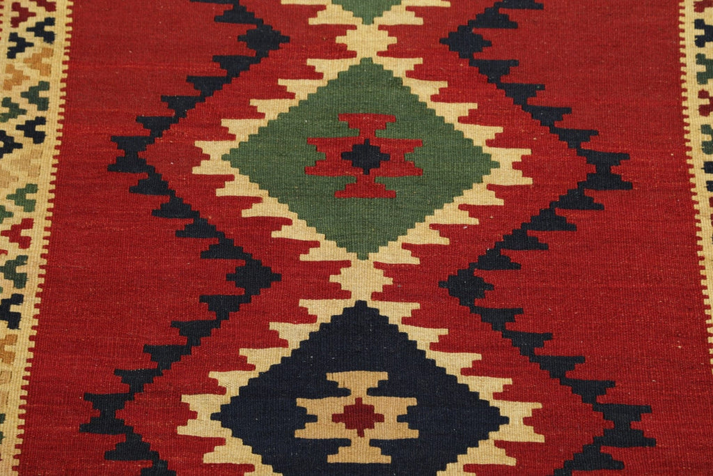 Geometric 4x7 Kilim Qashqai Persian Area Rug