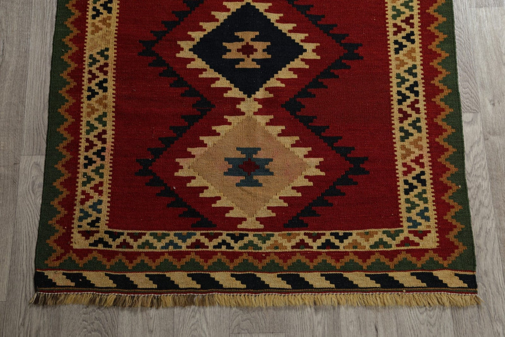 Geometric 4x7 Kilim Qashqai Persian Area Rug