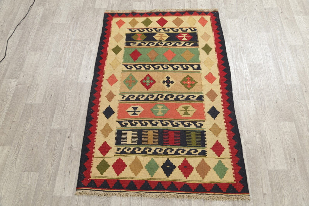 Modern 4x6 Kilim Shiraz Persian Area Rug