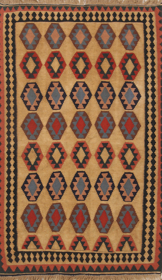 Geometric 4x6 Kilim Shiraz Persian Area Rug