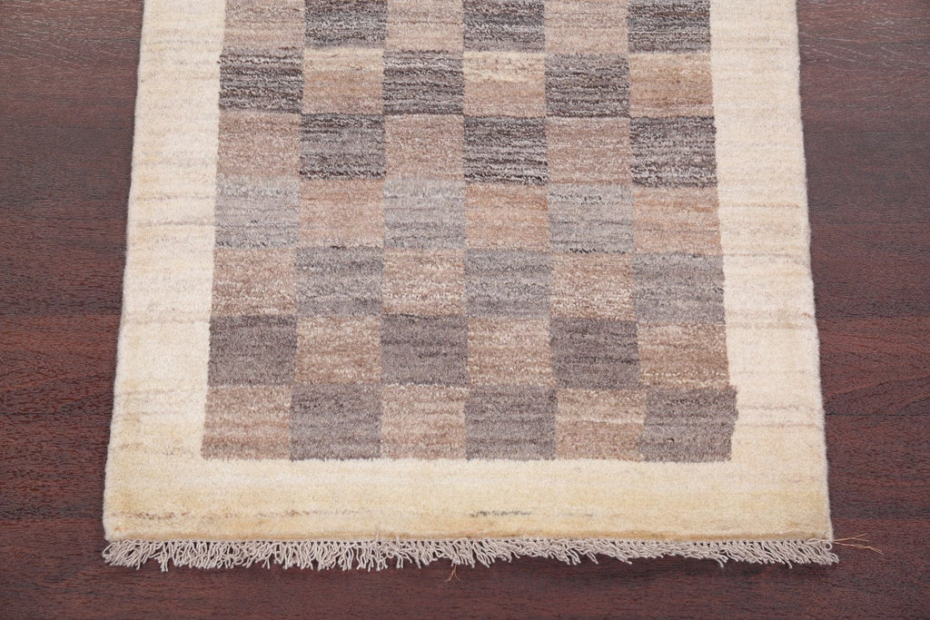 Checked 3x4 Gabbeh Zolanvari Shiraz Persian Area Rug