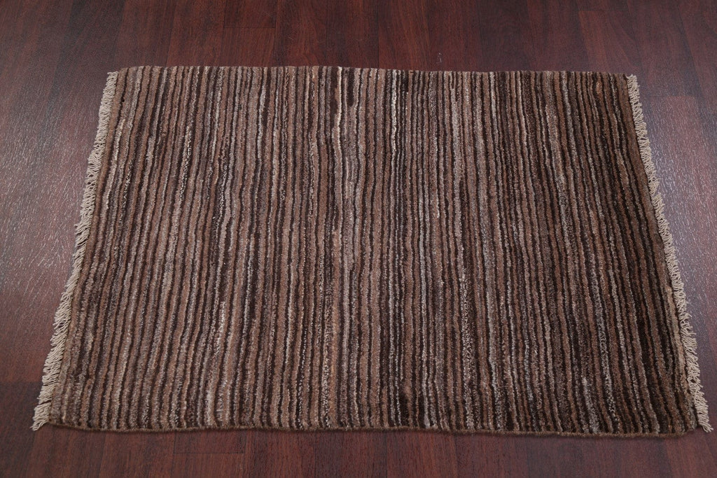 Striped Modern 3x4 Gabbeh Zolanvari Persian Area Rug