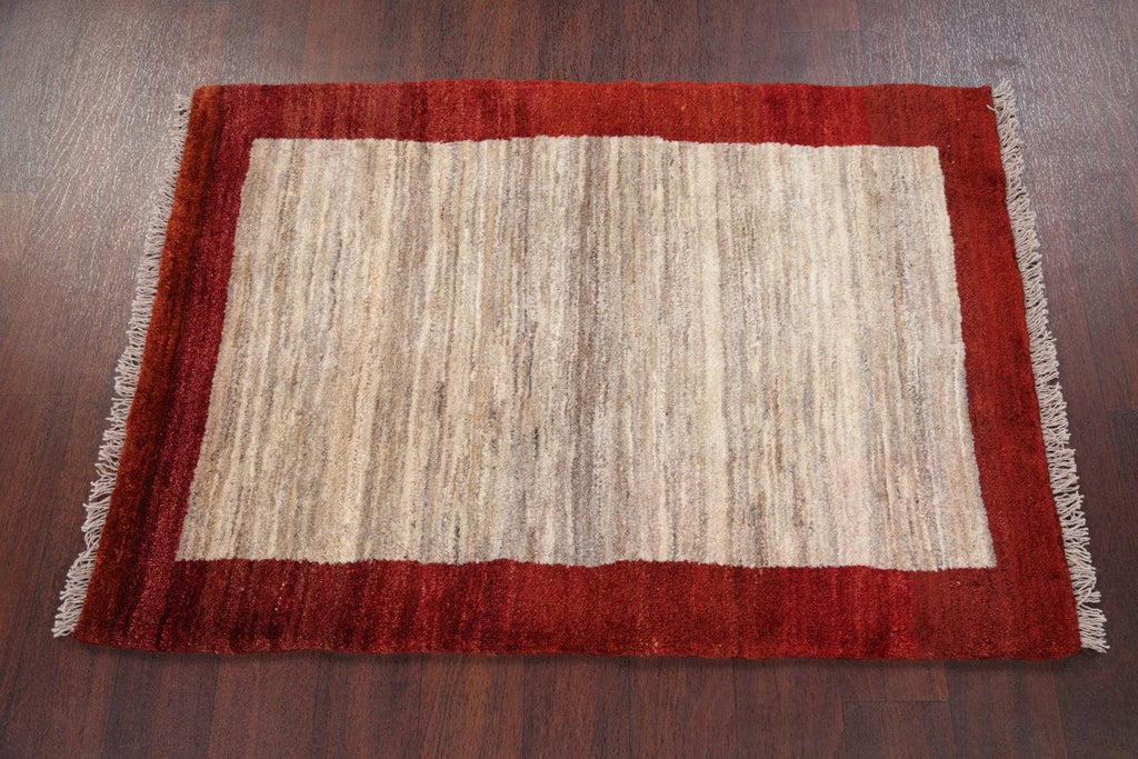 Contemporary 3x4 Gabbeh Zolanvari Shiraz Persian Area Rug