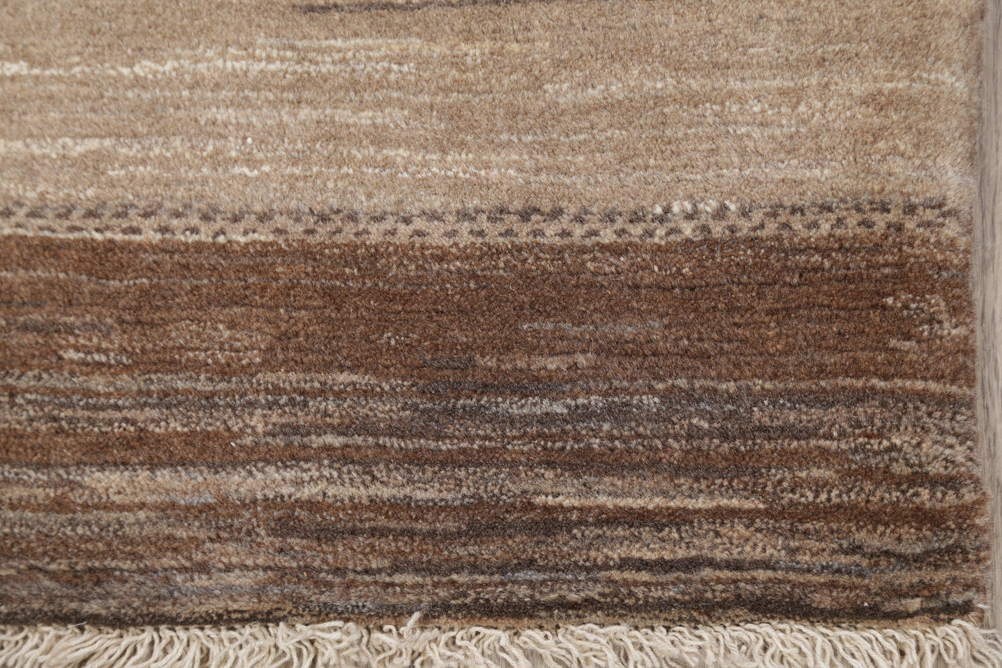 Earth-tone Color Striped Gabbeh Zolanvari Shiraz Persian Modern 3x4 Rug