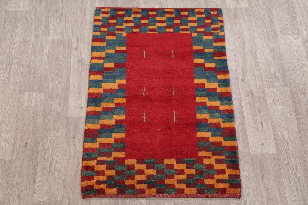 Geometric 3x4 Gabbeh Shiraz Persian Area Rug