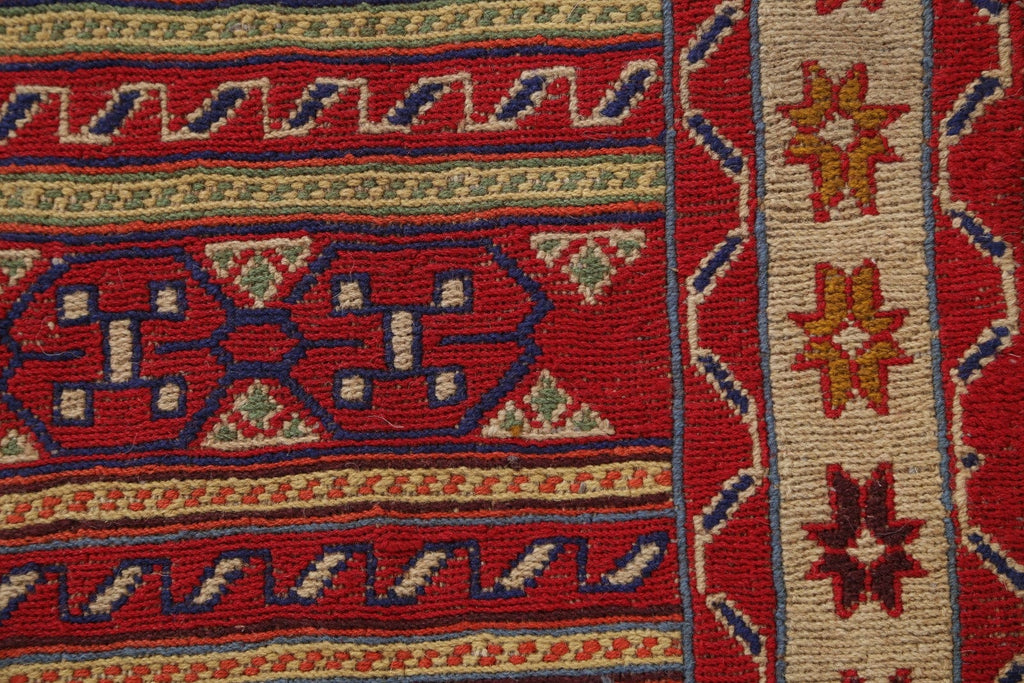 Geometric Modern 3x9 Kilim Sumak Persian Rug Runner